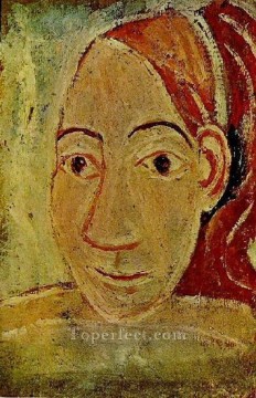 Cabeza de mujer rostro cubista de 1906 Pablo Picasso Pinturas al óleo